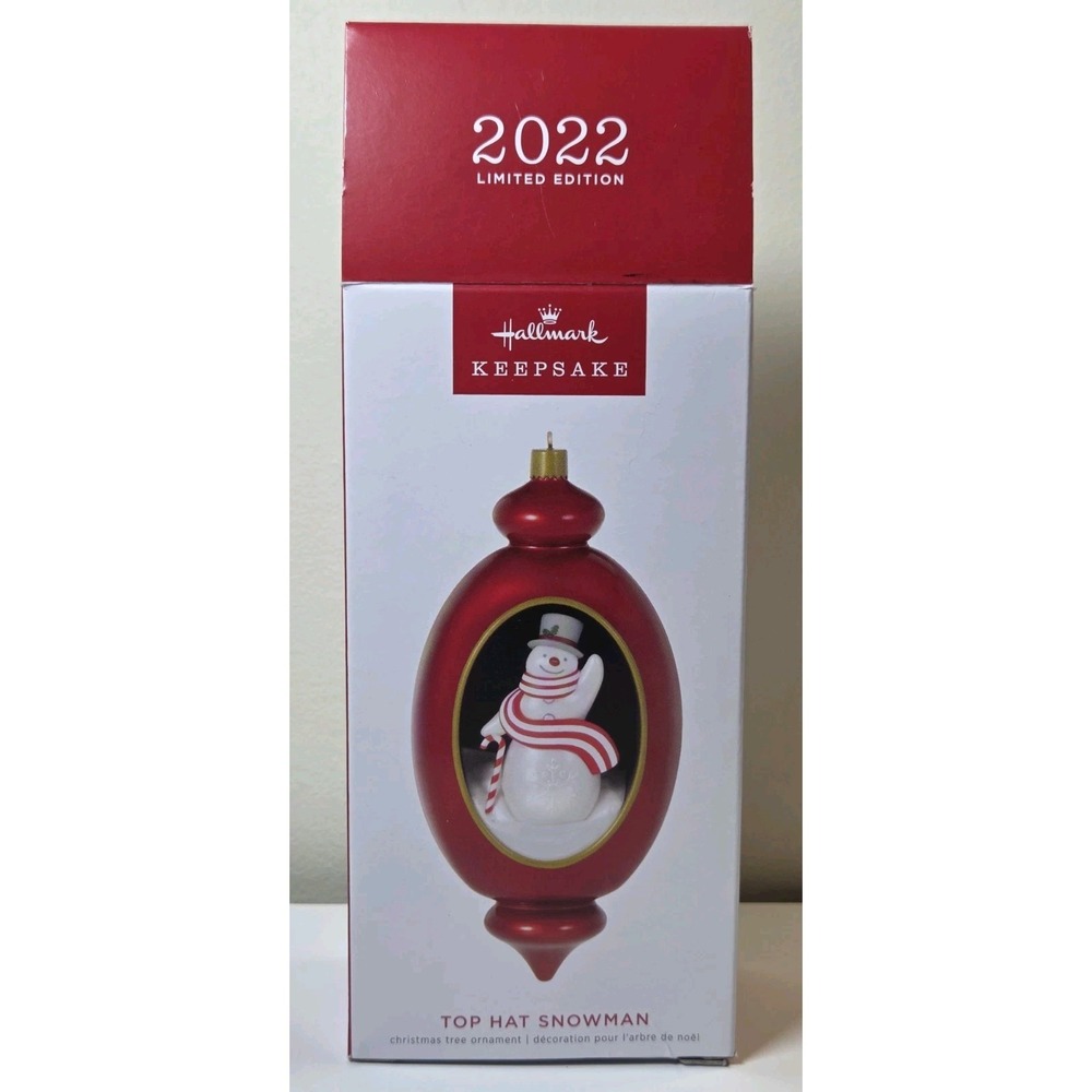 2022‎ Hallmark TOP HAT SNOWMAN Keepsake Ornament Limited Edition - Brand NEW!